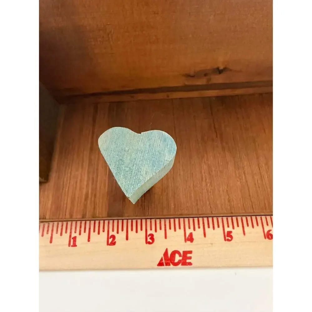 Wooden heart shelf, cut out peg hooks, primitive, solid wood